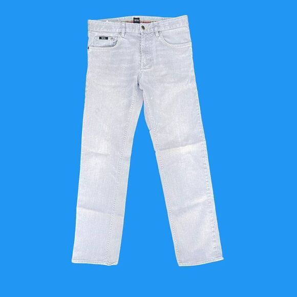 π Hugo Boss Maine Regular Fit Stretch Jeans Gray Size 31 π Sleek & Sharpβ - Picture 1 of 7